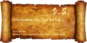 Vörösmarty Sarolta névjegykártya
