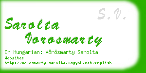 sarolta vorosmarty business card