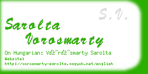 sarolta vorosmarty business card